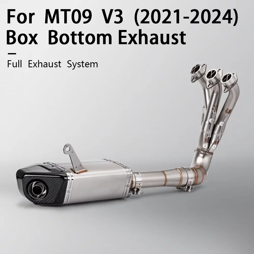 Фото Слипоны для Yamaha MT09 V3 FZ09 Tracer 9 GT XSR900 2021 2022 2023 2024, выхлопная труба мотоцикла, глушитель, карбоновая труба №1