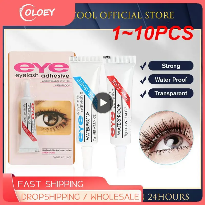 

1~10PCS False Eyelashes Glue Clear-white/Dark-black Waterproof Eye Lash Glue False Eyelashes Makeup Adhesive Cosmetics Tools