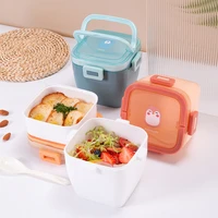 kids lunch box for school japanese style portable cute bento box with tableware picnic food storage containers salad snack box