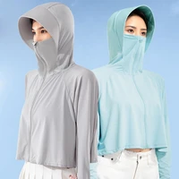 summer uv resistant sun protection clothing long sleeve upf50 quick dry wide brim sun protection coat for outdoor female clothes