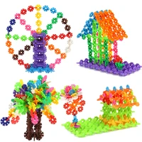 50 100pcs snowflake building blocks toys baby children educational toys diy assembling bricks toys for children gift gyh