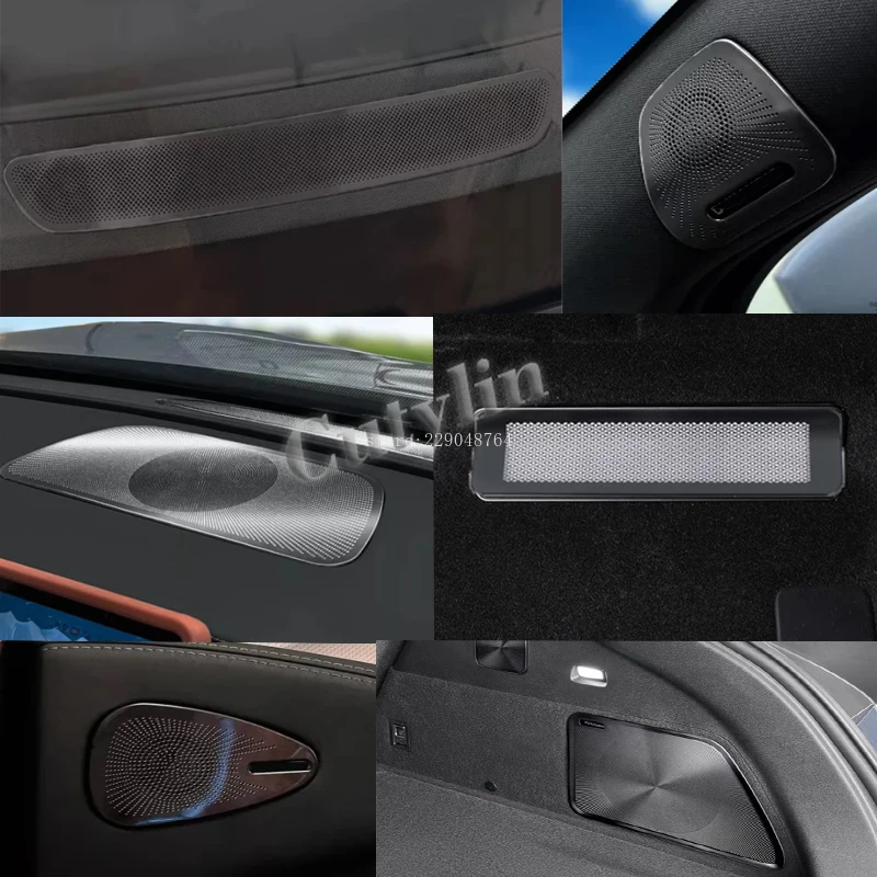Фото Для BYD Sealion 7 EV (2024, 2025, 2026) — накладки на воздуховоды приборной панели, заднего багажника, передних стоек, задних дверей, аудиодинамиков и громкоговорителей №3