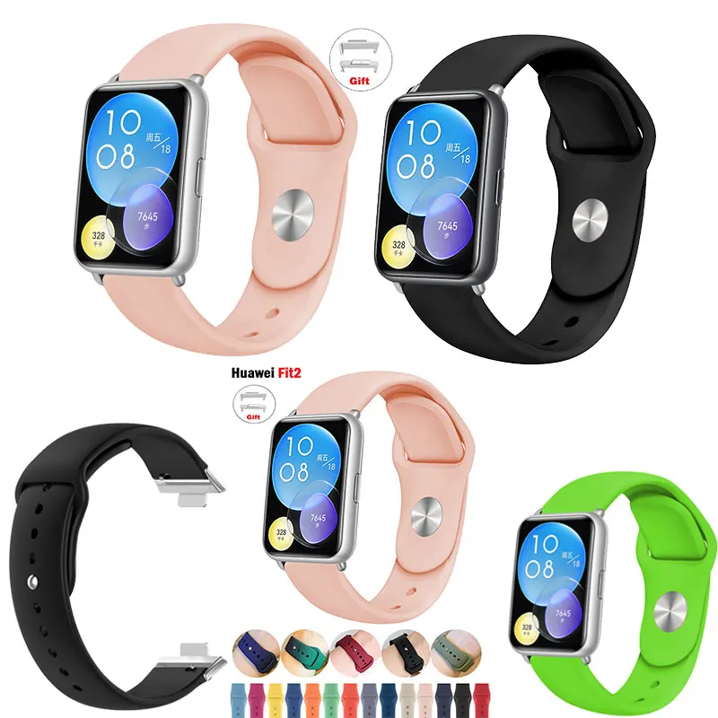 

Vitality Band For Huawei Watch FIT 2 Strap Smart watch Silicone Wristband Correa Sport Bracelet fit2 2022 NEW Belt Accessories