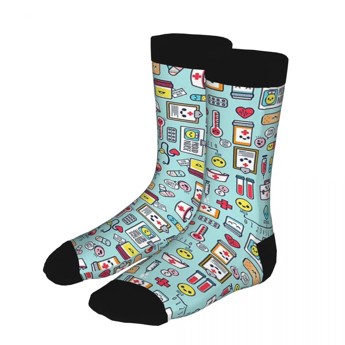 

Proud In Hospital Socks For Men 5% Spandex Creative Middle Tube Socks Thick Medical Tools and Equipment New Arrival