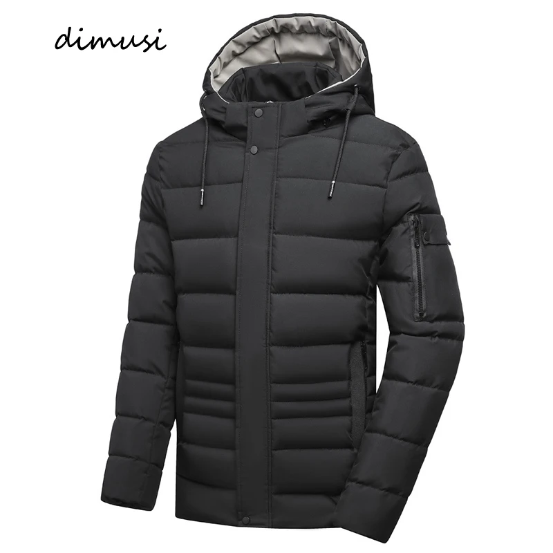 

DIMUSI Winter Men's Thermal Jackets New Men Cotton Thicked Warm Hooded Coats Casual Classic Outdoor Jackets Mens Brand Clothing