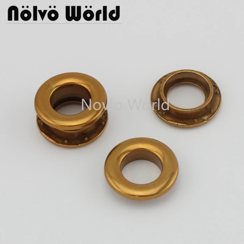

5 pieces, inner width 13.2mm, old gold metal eyelets with grommet for leather craft shoe belt diy bag tag clothes accessories
