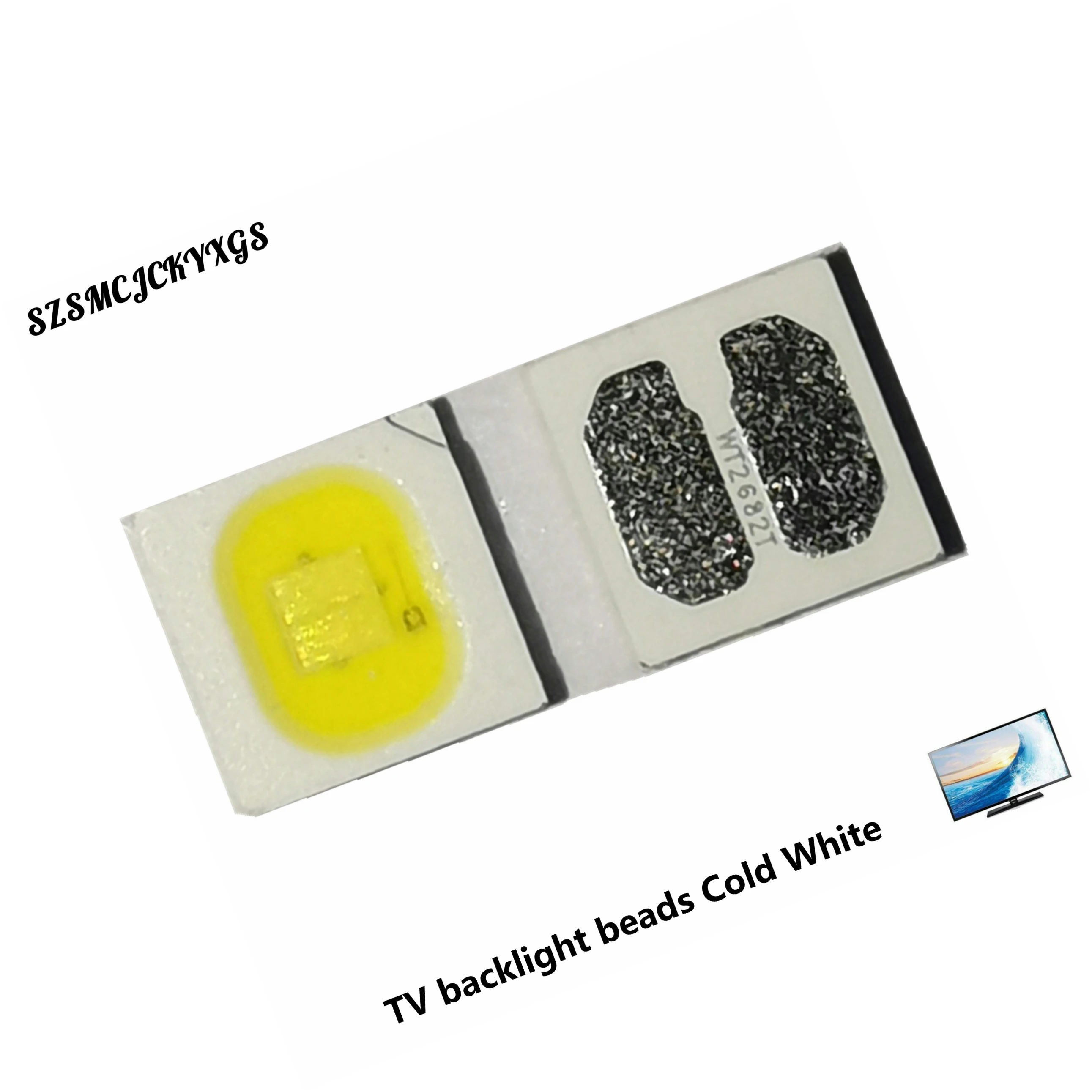

200pcs Lot Original FOR 3030 6V 1-Chip SMD LED Beads Cold White 2W Zener diode For TV Backlight Application High Power