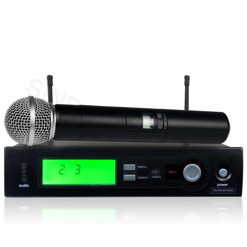 Купи L-24 uhf wireless high quality single channel karaoke wireless microphone за 16,816 рублей в магазине AliExpress