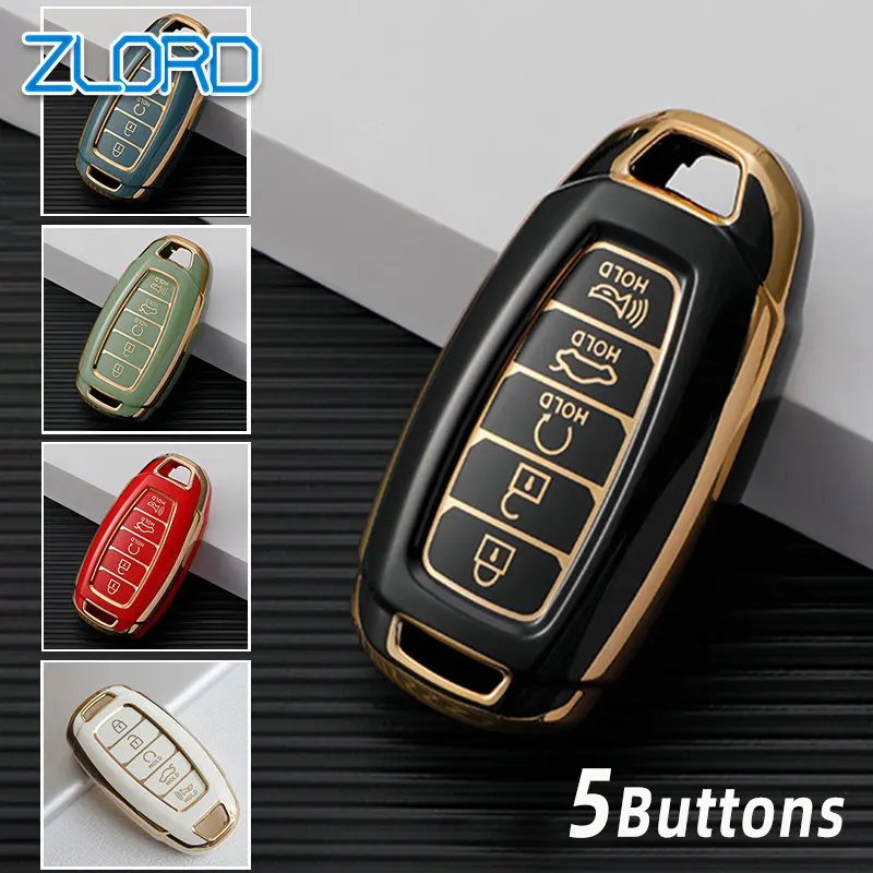 

Car Key Case Cover Shell 3/4/5Buttons for Hyundai Creta I20 I30 IX35 IX25 Elantra Grandeur Accent Solaris Sonata Palisade Kona