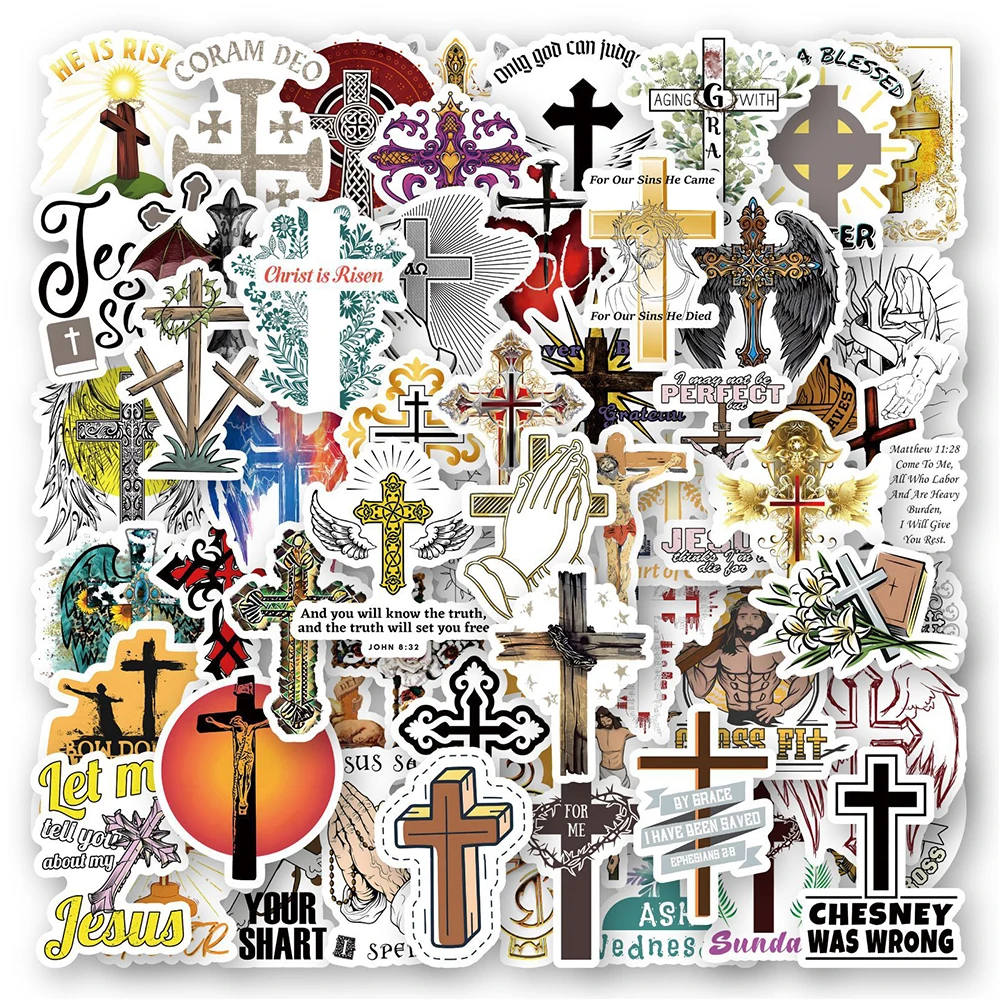 

10/30/60PCS Classic Art Cross Stickers Aesthetic Graffiti Collection Decal DIY Fridge Phone Luggage Wall Guitar Sticker Toy Gift