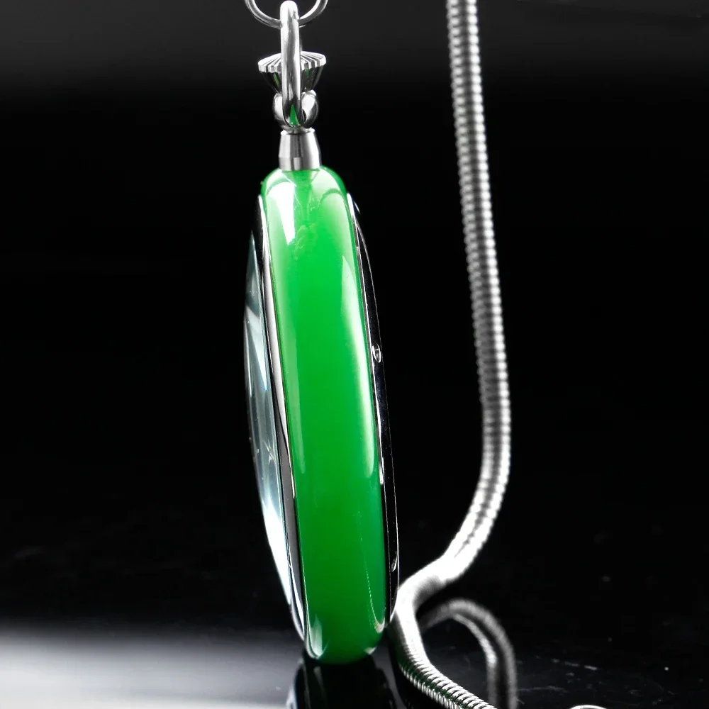 Зеленые острые белые часы из нержавеющей стали 316L водонепроницаемые карманные