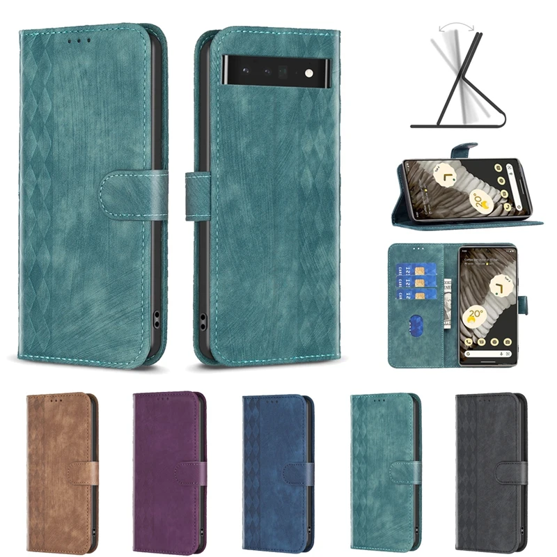 

Embossing Geometry Magnetic Wallet Case for Google Pixel 7 7 Pro 7A PU Leather Phone Flip Cover for Pixel 8 8 Pro