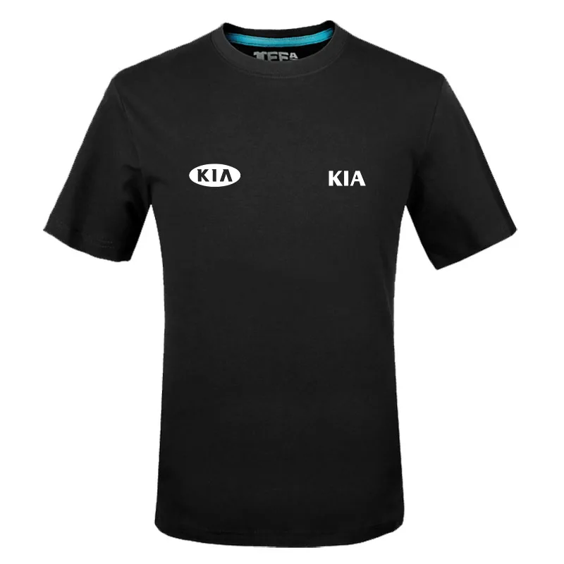

Новинка 2022, летние хлопковые футболки с логотипом KIA, облегающие Модные Топы И Футболки с коротким рукавом, мужская одежда