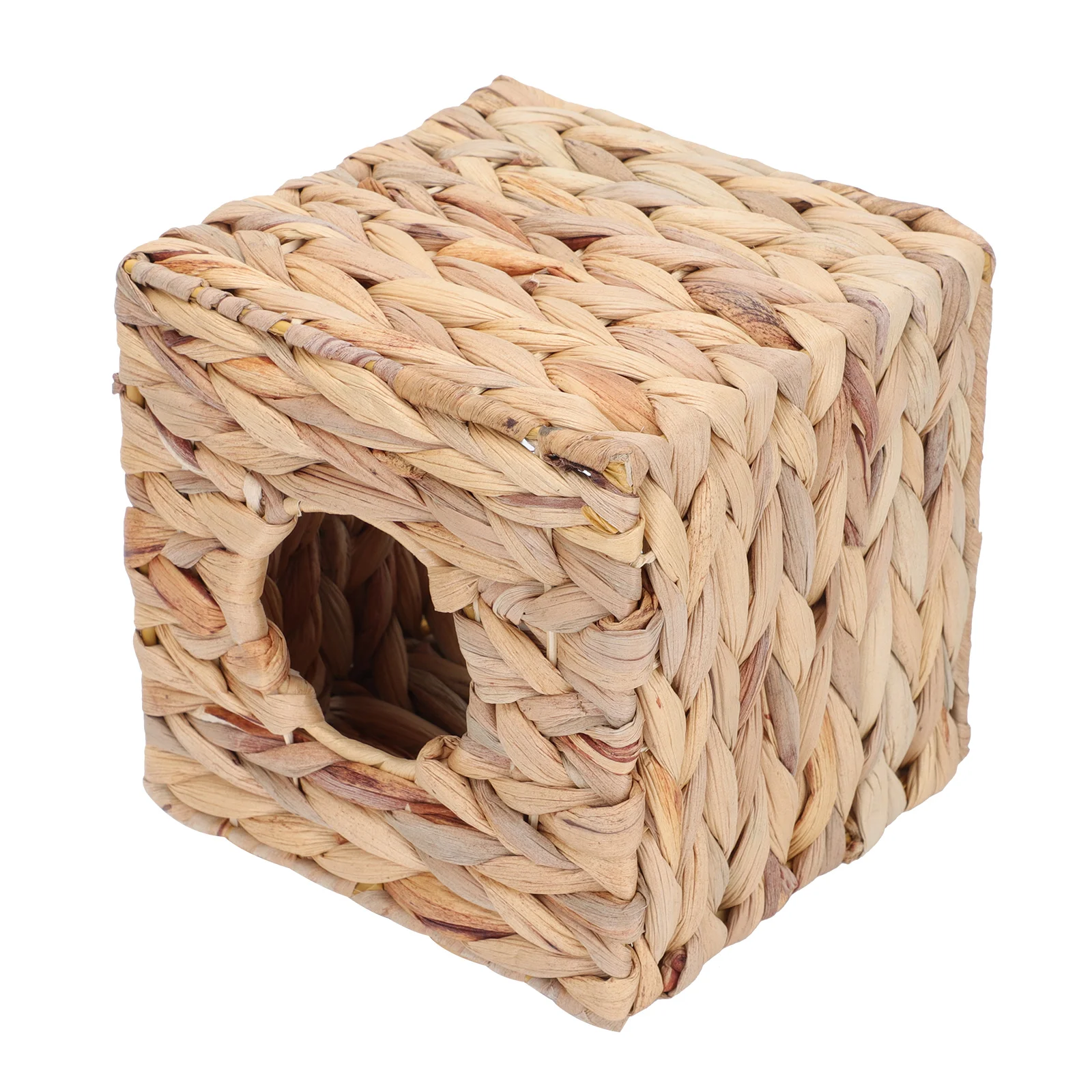 

Small Rattan Basket Woven Wicker Car Stands Tissue Box Cover Seagrass Facial Holder