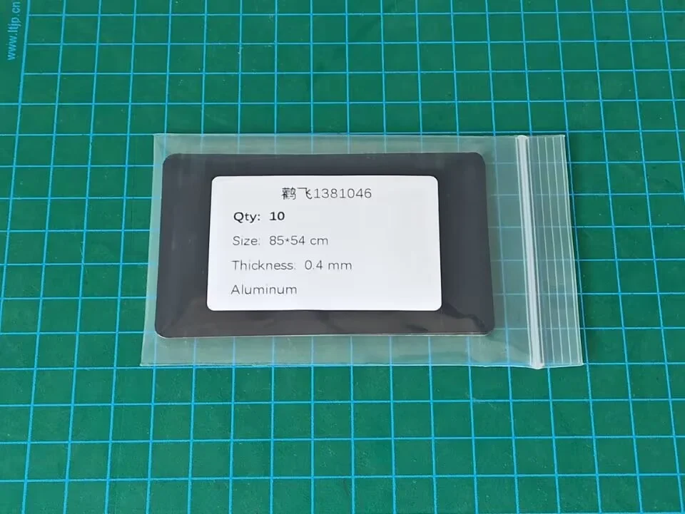 

Толщина 0,4 мм глянцевая отделка черный металлический алюминиевый визиток для лазерной гравировки