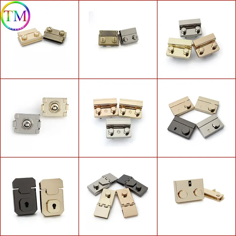 10 Pieces High Quality Press Lock Metal Clasps For Leather Bags Handbag Purse Accessories Lock Closure Hardware Accessories