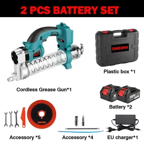 Беспроводной Электрический смазочный пистолет высокого давления 10000PSL 689Bar, автомобильное смазочное масло, электроинструмент для обслуживания автомобиля, аккумулятор Makita 18 в