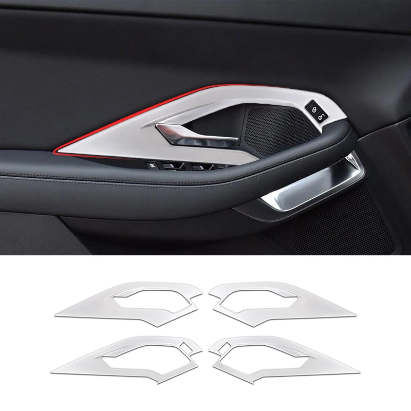 

ABS Chrome Car Inner Door Handle Catch Cover Bowl Frame Trim For Jaguar E-pace E pace 2018 2019 2020 Auto Interior Accessories