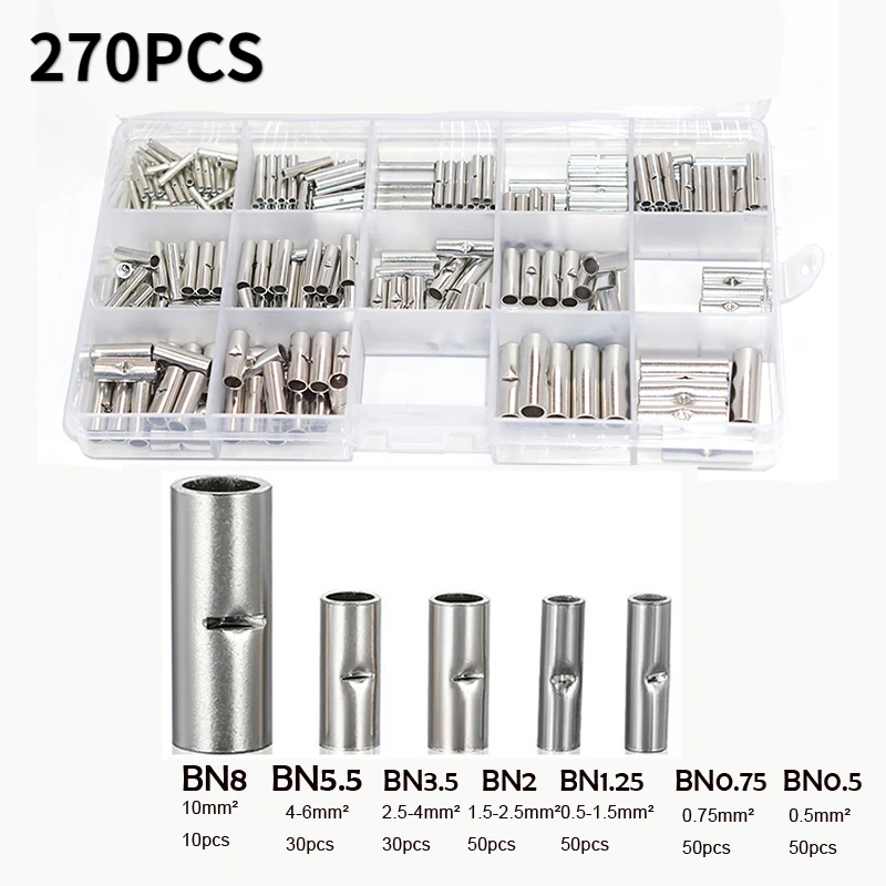 270/150 шт. набор Стыковых Соединителей бесшовные неизолированные соединители для