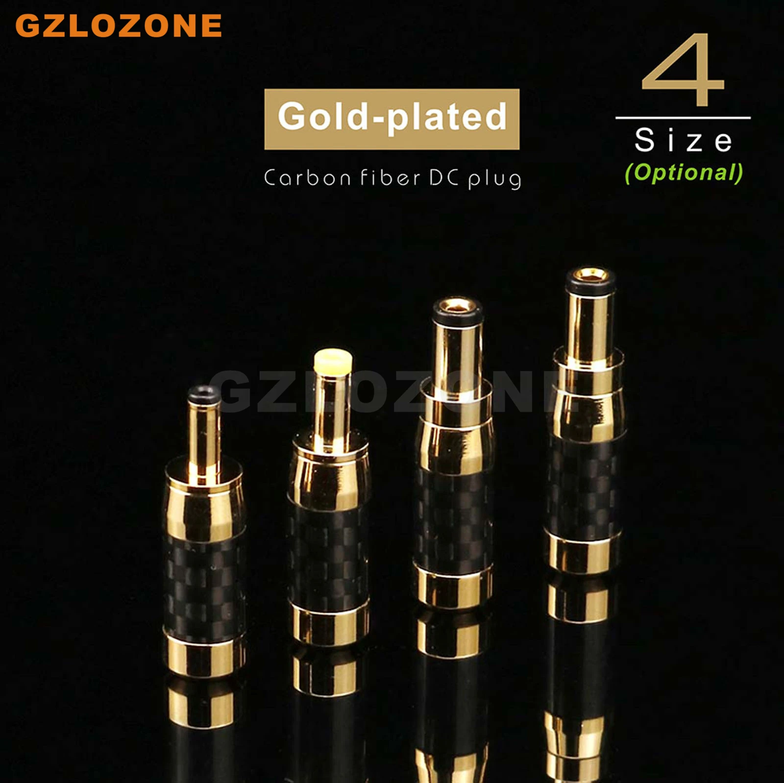 HIFI углеродное волокно позолоченный или никелированный разъем постоянного тока 4