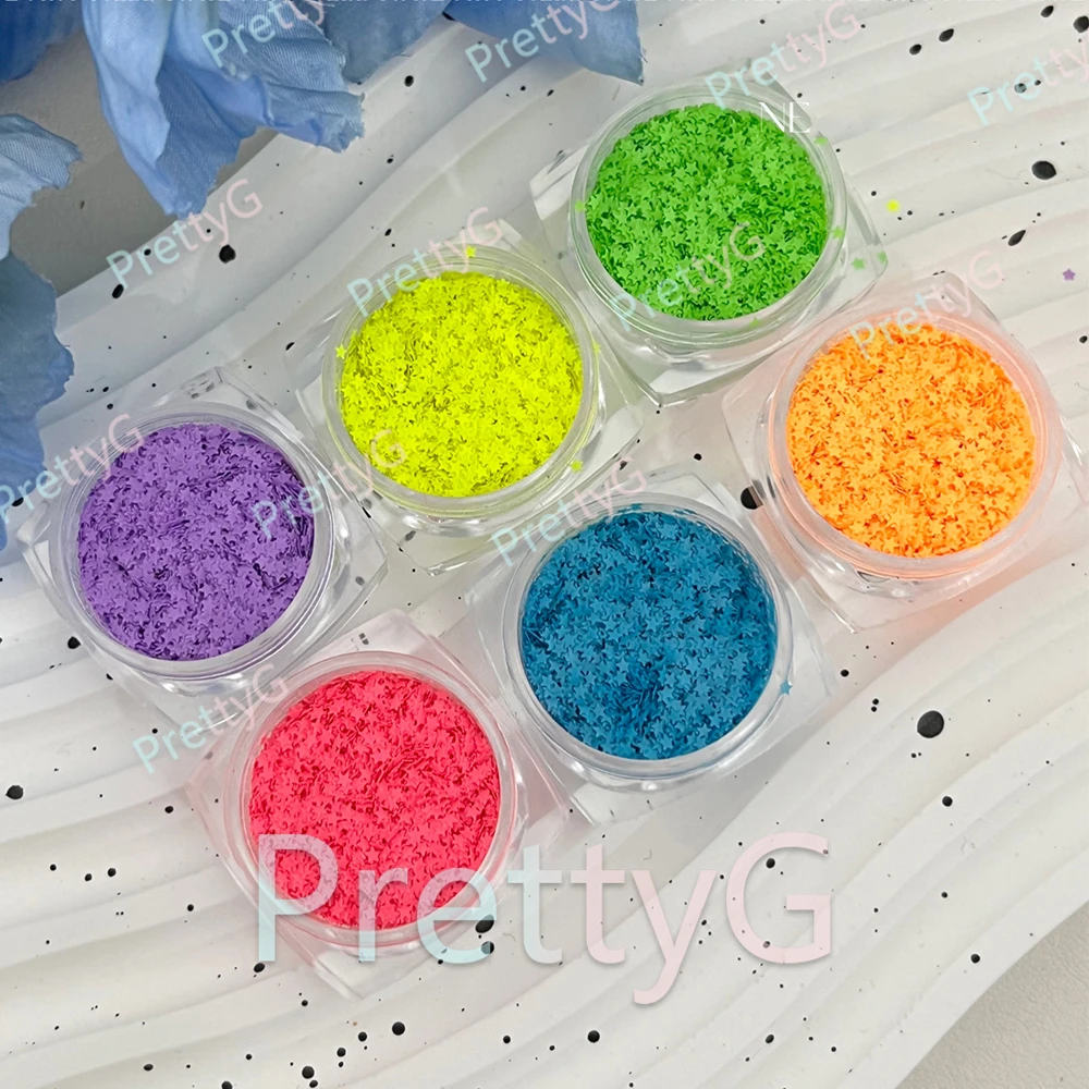 PrettyG оптовая продажа Y-1 мм мини-звезды сердце блестящие формы неоновые