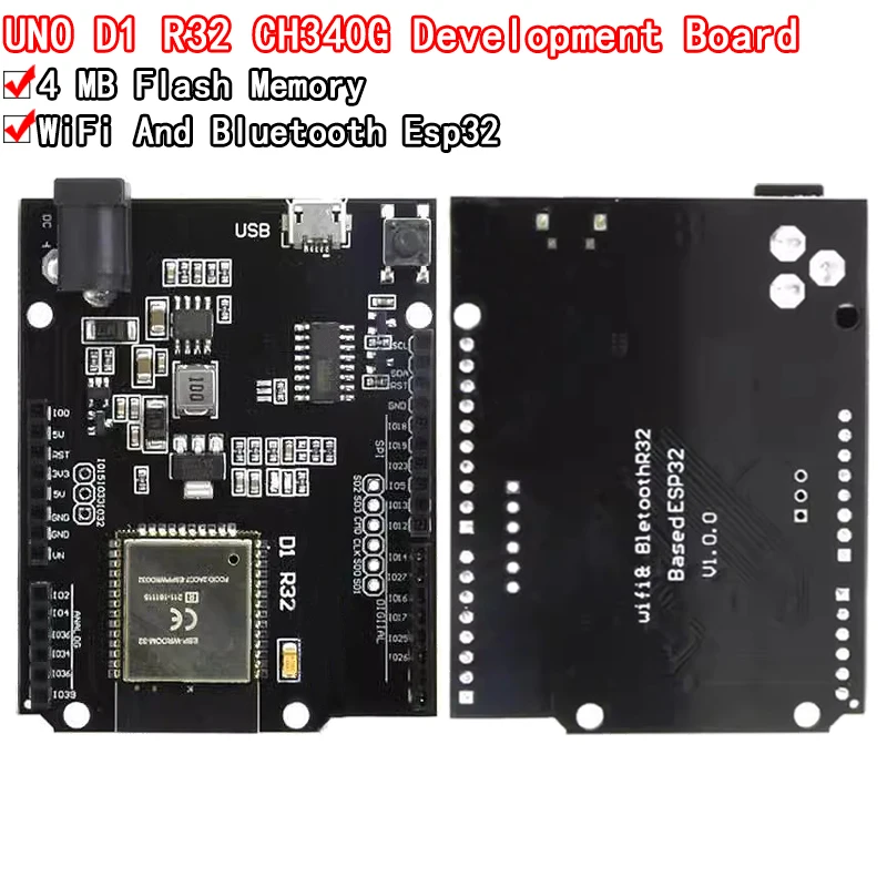 Для Wemos D1 ESP32 ESP-32 WiFi Bluetooth 4MB Flash UNO D1 R32 плата модуль CH340 CH340G макетная плата для Arduino