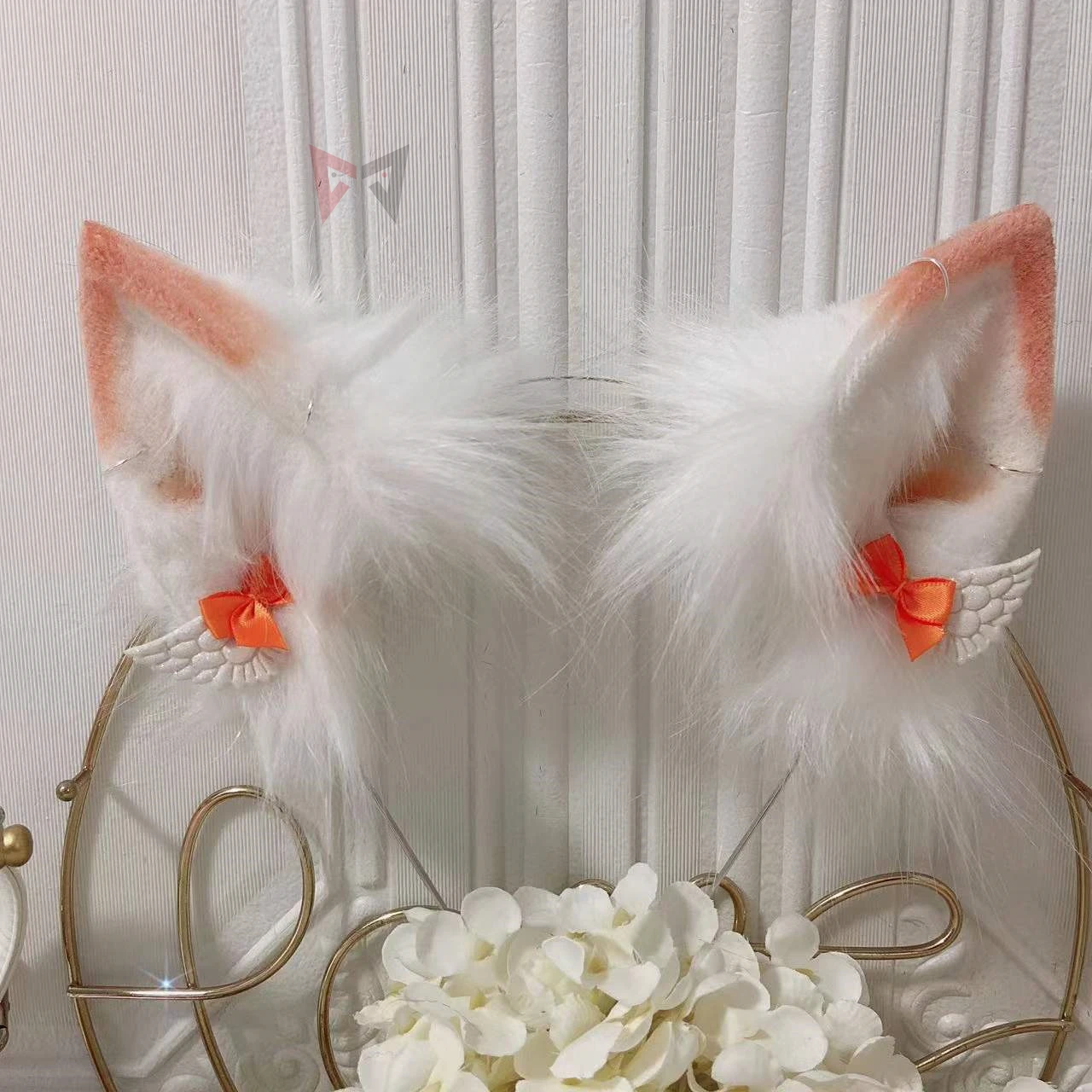 Новый белый снежный лиса Неко уши обруч для волос головной убор хвост ожерелье