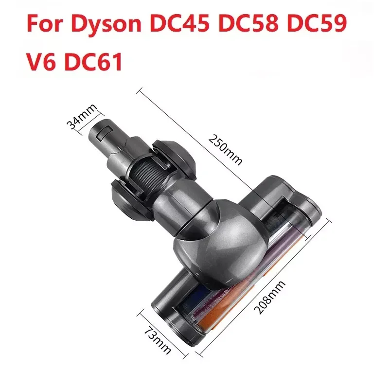 

High quality Motorized Floor Vacuum Cleaner Brush Head For Dyson DC45 DC58 DC59 V6 DC61 DC62 Acrylonitrile Butadiene Styrene #T2