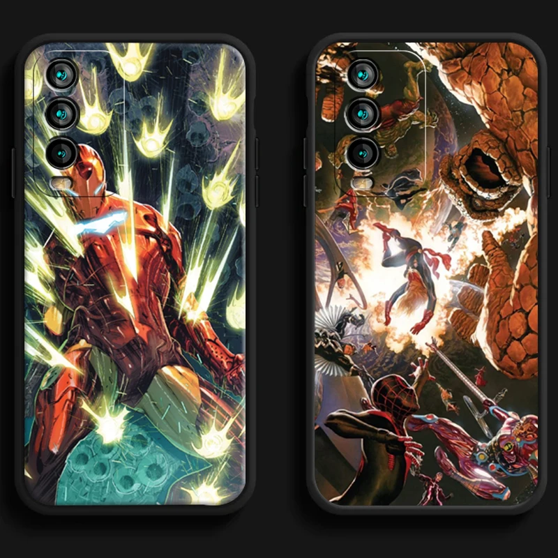 

Marvel Spiderman Iron Man Phone Cases For Xiaomi Redmi Note 10 10S 10 Pro POCO F3 GT X3 GT M3 Pro X3 NFC Funda Back Cover Coque