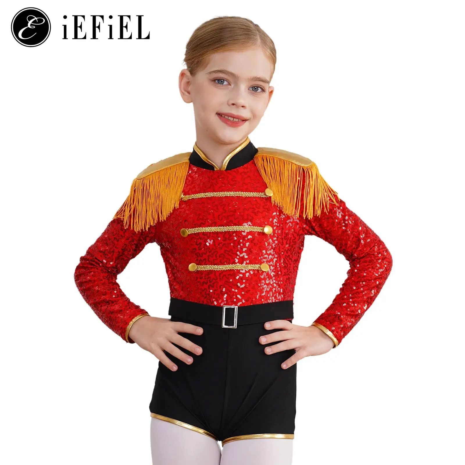 Детский смокинг с блестками Ringmaster комбинезоны барабанная походная группа форма