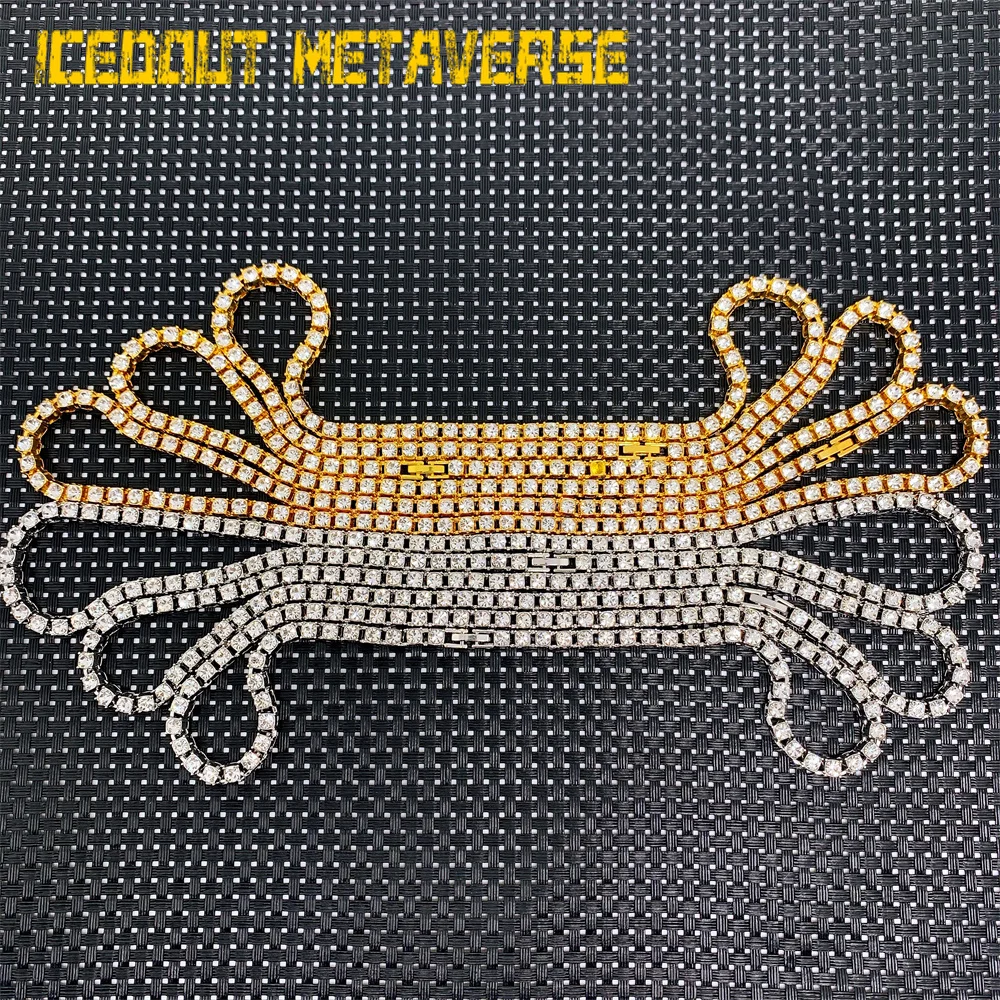 Цепочка Из кубинской цепи с кристаллами 5 мм | Украшения и аксессуары