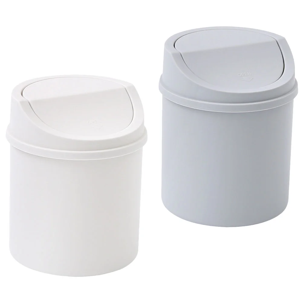 

Can Trash Bin Garbage Waste Small Mini Desktop Lid Bucketbasket Room Swingdecorative Recycling Containers Kids Rubbish