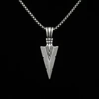 mens cool retro arrow pendant necklace multicolor 316 stainless steel mens rock punk gift jewelry