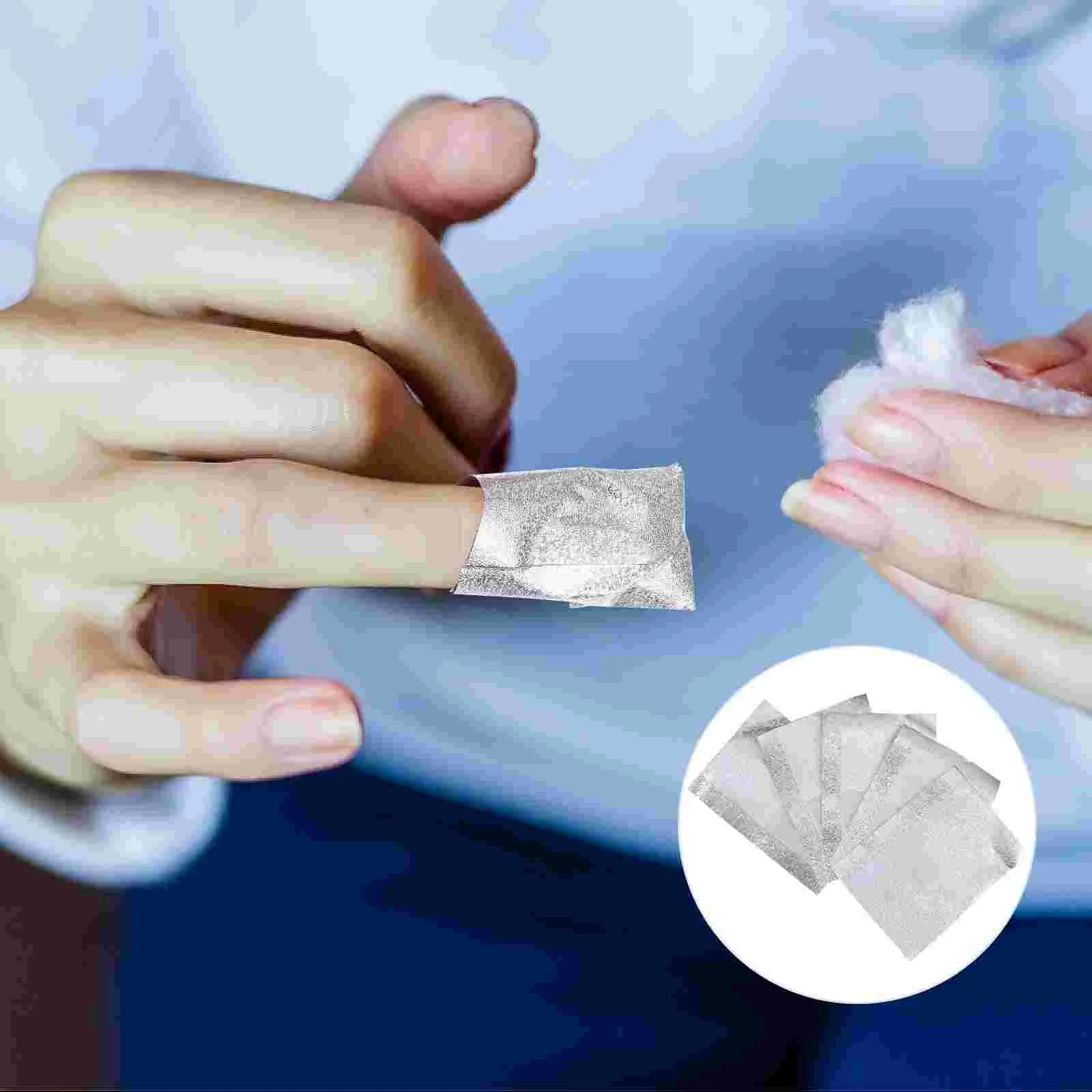 

500 Pcs/ Cleaning Kits Nail Remover Pads Gel Polish Foil Wraps Polishing Agent