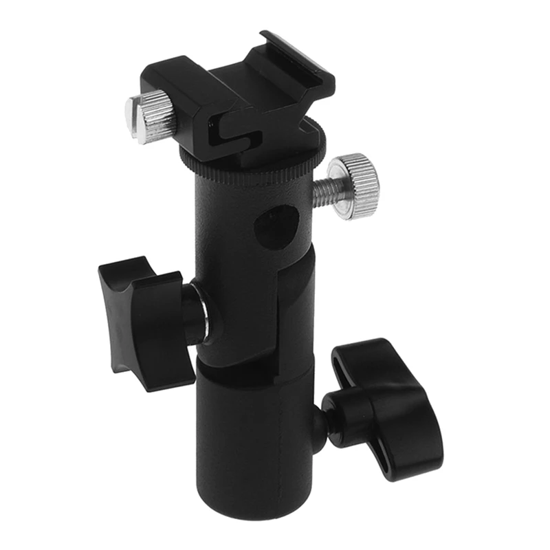 

Swivel Flash Hot Shoe Umbrella Holder Mount Adapter For Studio Light Type E Light Stand Bracket Photo Studio Accessories