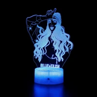 superstar singer 3d lamp acrylic usb led night lights neon sign lamp xmas christmas decorations for home bedroom birthday gifts