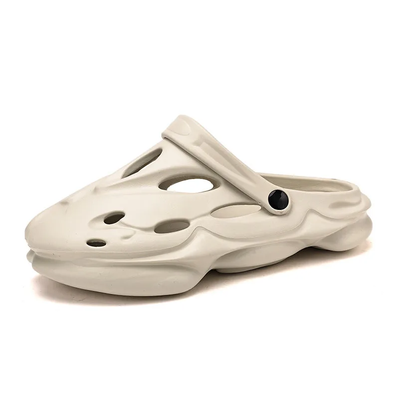 

Сандалии мужские с открытым носком, модные повседневные босоножки на толстой подошве, с вырезами, для спорта на открытом воздухе, пляжа, рет...