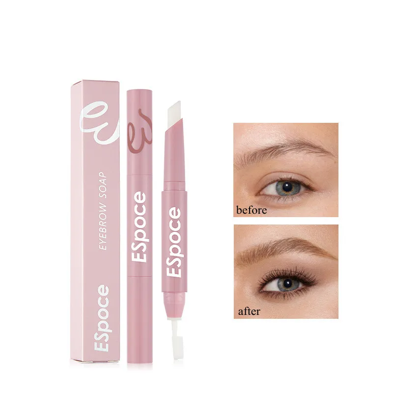 

Sdotter 1Pc Double Head Eyebrow Gel Brows Wax Pencil Waterproof Shaping Soap Brow Long-lasting Eye Wild Styling Tool Brush Makeu