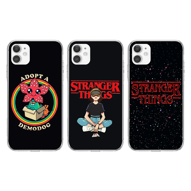 

Stranger Things Transparent Phone Cases for IPhone 13 12 11 Pro Max Mini XS XR 8 7 6 6S Plus X SE2020 TPU Cover 11 Phone Case