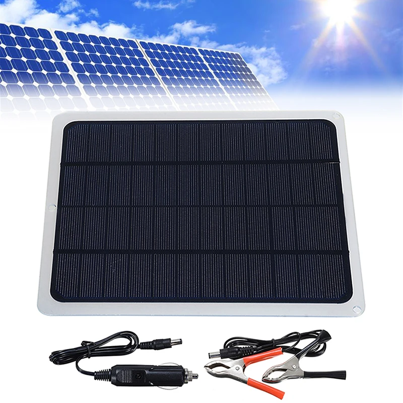 

12V 20W Solar Panel Trickle Battery Charger Power Supply Car Boat Yacht Outdoor Charger For Traffic Light Emergency Light