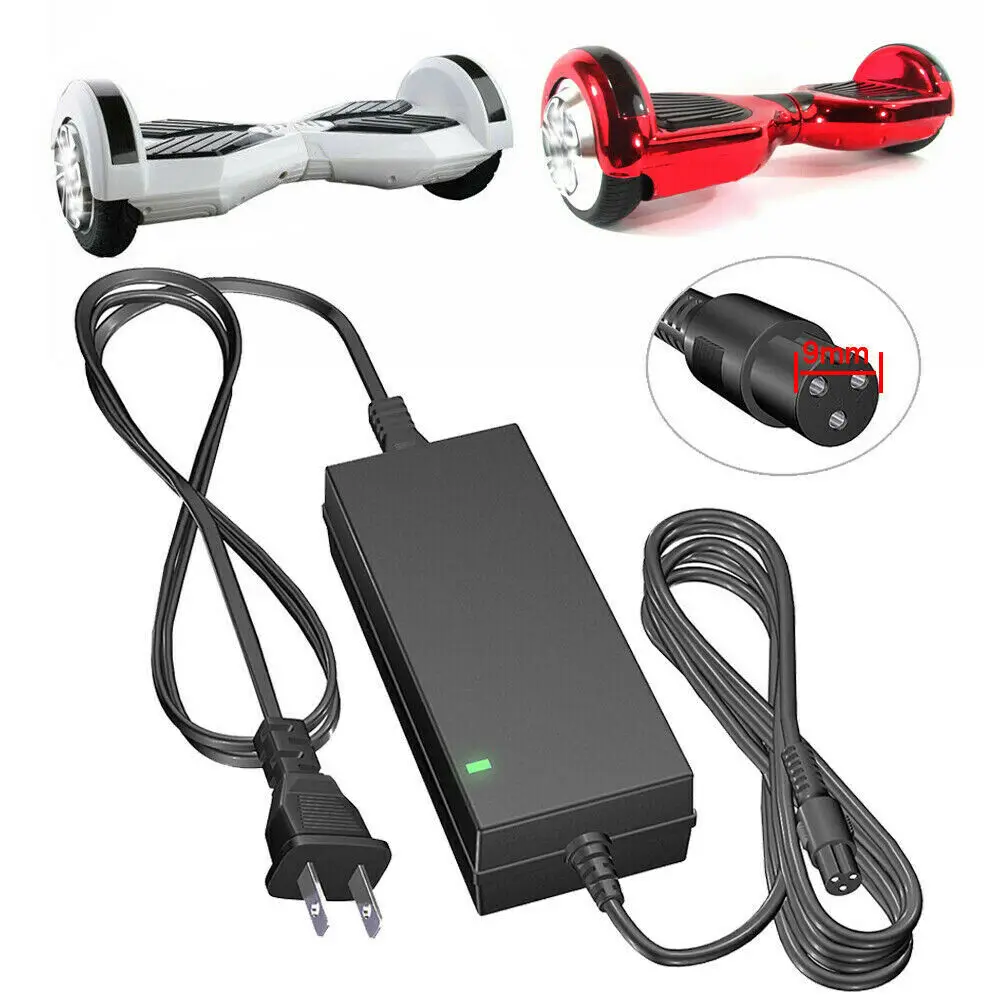 

Hoverboard Charger,Universal Adaptor 42V 2A Battery Power Fast Charger for Balance Hoverboard Scooter,Black