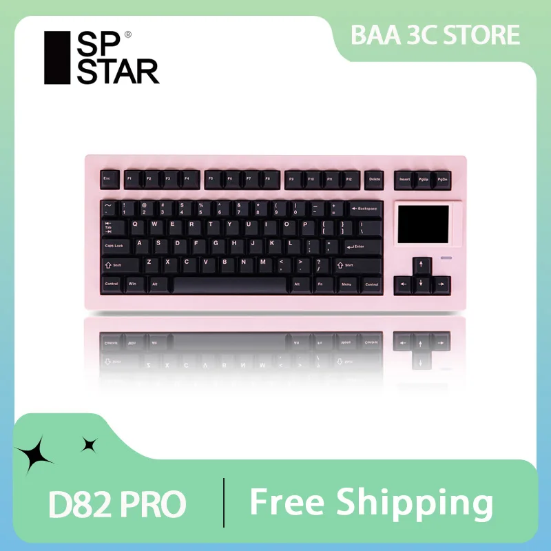 SP STAR D82 PRO Механическая клавиатура Беспроводная трехрежимная игровая с экраном