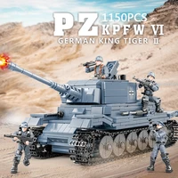 world war military germany panzerkampfwagen vi mega block ww2 army figures king tiger ii tank bricks model toys for boys gifts
