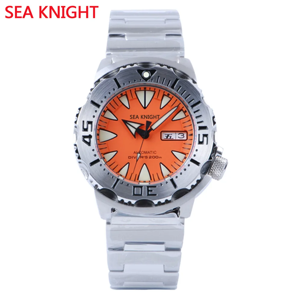

Sea knight Monster Automatic Diver Watch Sharkey Sapphire Crystal 20ATM Water Resistanc NH36A Red Dial Mechanical Watches Men