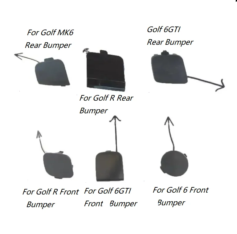 Low Hook Rear Bumper Towing Tow Hook Eye Cover Cap