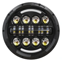 led headlight for jeep wrangler 7 75w round led headlamp with drl high low beam for jeep wrangler jk tj lj motorcycle with h4