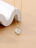 925 sterling silver french rose pendant necklace enamel necklaces for women 2022 gold chains collares para mujer fine jewelry