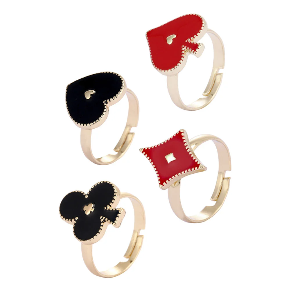 

Ring Open Rings Jewelry Poker Adjustable Playing Toe Cuff Wedding Knuckle Band Vintage Finger Rhinestone Engagement Minimalist