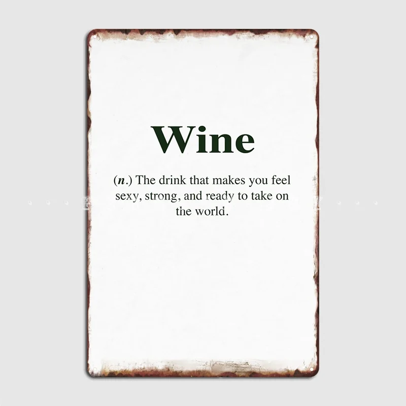 

Wine Metal Sign Club Party Wall Custom Painting Decor Tin Sign Posters