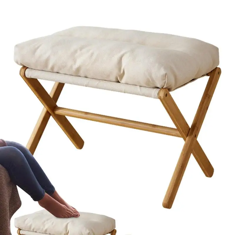 

Подставка для ног, мягкий бархатный табурет для дивана, складной подставка для ног под столом